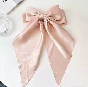 Laços de Cabelo Borboleta de Cetim Sedoso Grandes Presilhas de Cabelo com Fita para Mulheres, Grampos de Cabelo Longos, Presilhas Francesas, Laços Fofos Kawaii para Festas - Product Image 5
