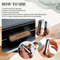 Diffuseur d'huiles essentielles pour voiture, boîte personnalisée 10 ml, parfum d'ambiance pour voiture, clip pour grille d'aération, parfum d'intérieur pour véhicule