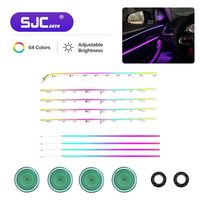 Bande lumineuse ambiante SJC pour BMW 2018-2024 X3/X4 G08 G02, kit LED avec couvercle flottant, accessoires décoratifs dynamiques multicolores