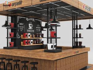 Diseño de Quiosco de Café Personalizado |   Mostradores de Bar y Vitrinas Personalizados |   Soluciones Integrales de Diseño de Interiores para Puestos de Café en Centros Comerciales - Product Image 3