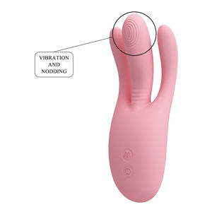 Pretty Love Vibrador de carga USB Dos dedos 10 Vibración y un dedo 5 Ajustes de cabeceo Juguetes sexuales divertidos para damas - Product Image 5