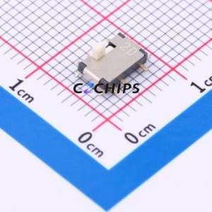 CUS-22TB Slide Switch Switch Double Pole Double Throw Rectangle Pin Header Solder Tab Vertical Mount - Product Image 1