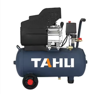 Compresseur d'air portable 50L 1,5 CV, lubrifié, petit, électrique, à entraînement direct, à piston, refroidissement par air, pour usage domestique