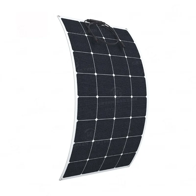 卸売100Wフレキシブル太陽光発電ソーラーパネル単結晶強くて耐久性のある屋外ポータブルソーラーフレキシブルパネル