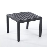 Patio extérieur Table basse en plastique PP étanche jardin cour loisirs petite Table carrée intérieur meubles de salon