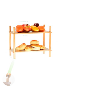 <b>Desktop</b> <b>Shelf</b> 2 Tier Bamboo Storage Rack For Kitchen Counter Cosmetics Snacks Figurines Organization - Product Image 5