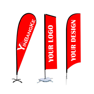 Free Design Custom Advertising Beach Flags Fast Delivery Flying Feather Flags and Banners Promotion Flags & Banners