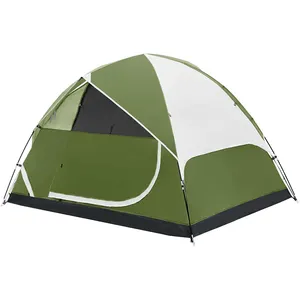 Camping Tent 2/4/6 Person Family Tent Double Layer Outdoor Tent Waterproof Windproof Anti-UV