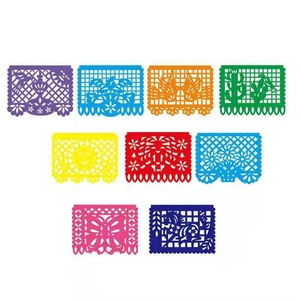 Vibrante Banner de Papel Picado Multicolor, Perfecto para la Fiesta del Cinco de Mayo y Decoración de Fiestas con Temática Mexicana - Product Image 3
