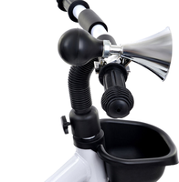 Tricycle bébé 4 en 1 pliable avec poignée de poussée, siège rotatif à 360 degrés, capote et panier pour les tout-petits de 1 à 3 ans