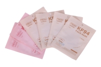 Emballage personnalisé pour masques faciaux en sachet rétractable PE, résistant à l'humidité, thermoscellable, à trois soudures latérales, imprimé en sérigraphie, laminé