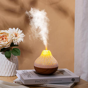 Mini Portable Électrique Vulcano Cool-Mist Impeller Humidificateur Flamme Volcan Aroma Diffuseur Home Office <span class=keywords><strong>Car</strong></span> Humidistat Control - Product Image 4