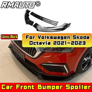 สปอยเลอร์กันชนหน้า ฝาครอบกันชน ชุดแต่งกันชนหน้า สำหรับรถยนต์ Volkswagen Skoda Octavia ปี 2021-2023 อุปกรณ์ตกแต่งรถยนต์ - Product Image 3
