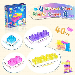 Juego de Bloques de Construcción de Silicona Transparente, 40 Piezas, Ladrillos Educativos Suaves, Juguete STEM para Niños y Adolescentes - Product Image 2