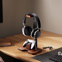Support de casque en bois Sincerity Controller Stand pour bureau, accessoires de bureau pour jeux, support pour équipement de jeu, support pour casque