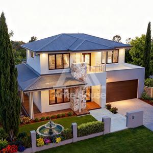 दो बेडरूम पूर्वनिर्मित पोर्टेबल लक्जरी दो-परत मॉड्यूलर आसान हल्के स्टील फ्रेम लिविंग विला - Product Image 4