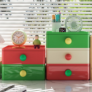 Scatola portaoggetti rettangolare moderna e semplice in plastica impilabile, tipo cassetto, per cancelleria da scrivania e <span class=keywords><strong>organizer</strong></span> per cosmetici - Product Image 2