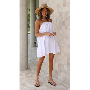 เดรสสายเดี่ยวทรงเข้ารูปเอวธรรมชาติ คุณภาพสูง ขายส่ง มีกระเป๋าข้าง ดีไซน์เรียบหรู สไตล์ลำลองหวานๆ สำหรับผู้หญิง - Product Image 6