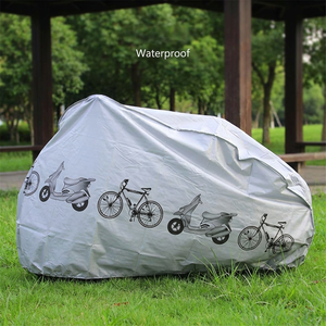 भारी ड्यूटी पे बाइक कवर, सिल्वर ग्रे/ब्लैक यूव-प्रतिरोधी ट्रैवल साइकिल रक्षक, थोक ऑर्डर के लिए कारखाने की आपूर्ति - Product Image 4