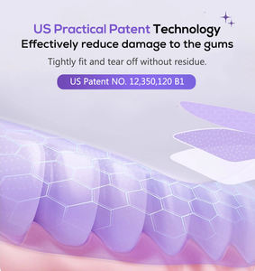 Hasil sempurna memutihkan instan gigi ungu koreksi warna pemutih Tech Glorysmile V34 strip pemutih gigi - Product Image 4