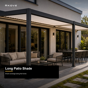 Cubierta de Patio Larga para Exteriores RKOVE Premium, Serie RK-C2, Pérgola de Aluminio Inteligente con Motor y Persianas Ajustables - Product Image 3