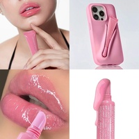 Gloss à lèvres hydratant en gros, fabricant de tubes de gloss à lèvres à bas prix avec logo personnalisé, gloss repulpant à presser