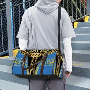 Sacs en cuir <span class=keywords><strong>homme</strong></span> Tribal ethnique de luxe, motif de <span class=keywords><strong>tatouage</strong></span> <span class=keywords><strong>polynésien</strong></span>, sac de voyage personnalisé, sac de sport étanche de week-end - Product Image 3