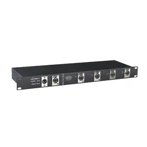 4 Way DMX Distributor 4 Channel Signal Amplifier 4 Way Stage Light Splitter DMX Signal Distributor