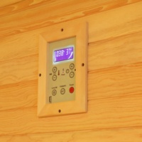 Sauna infrarouge lointain de luxe Smartmak à faible EMF pour 2 personnes, usage intérieur, avec lumières thérapeutiques étoilées