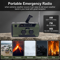 Radio de Emergencia Portátil con Batería Interna de 5000 mAh, Linterna de Lectura, Alarma SOS, Alta Sensibilidad, Kit de Preparación para Desastres