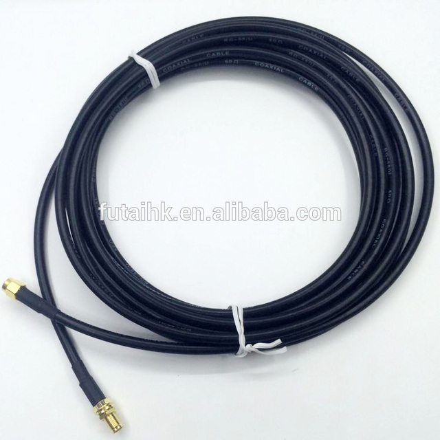 FUTAI High Quality SMA Male to SMA Female Connector Interface RG58U Jumper Cable,Gold Plated,1M/3M,connect signal