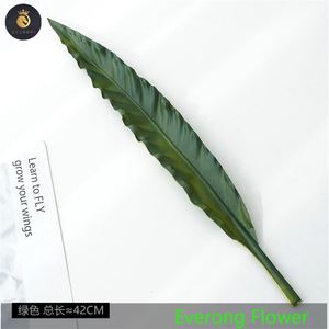 EV T116 Wholesale Price Single Artificial Green Fern Leaves Real Touch PU Greenery Hotel Decoration - Product Image 3