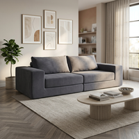 Modulares Cloud Konvertierbares L-förmiges Schlafsofa Vakuumkomprimierter Schwamm Stoffbezug