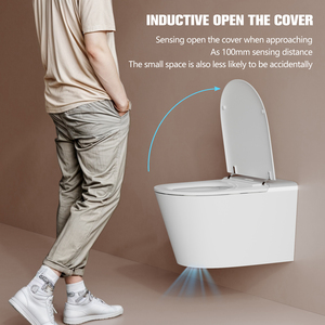 MUBI <span class=keywords><strong>WC</strong></span> intelligent <span class=keywords><strong>suspendu</strong></span> mural avec bidet intégré, siphon en P, et télé<span class=keywords><strong>commande</strong></span> - Product Image 1