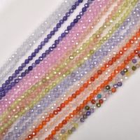 Petites perles de pierres précieuses naturelles rondes à facettes de 2mm pour boucle d'oreille de collier à faire soi-même