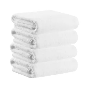 High quality white cotton bath towel single terry soft touch bath towel absorbing 70*140cm bath towel