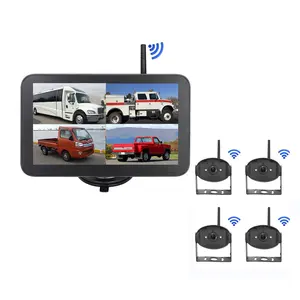 HD 1080P 4CH डिजिटल वायरलेस DVR मॉनिटर नाइट विजन रिवर्स बैकअप रिकॉर्डर वाईफ़ाई कैमरा के लिए ट्रक बस कार