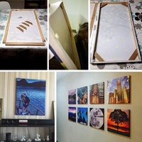 Kit de cadre en bois DIY pour peinture sur toile, barres de châssis en bois naturel, peinture diamant par numéros, cadres d'art mural