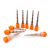 Fraise à queue conique en carbure de tungstène à 2 cannelures, queue de 6 mm, pour bois, R0.5, outils de fraisage CNC, revêtement TISIN, OEM/ODM