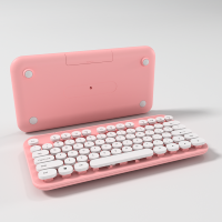 Nouveau clavier sans fil solaire ultra-mince 893C à 77 touches rondes USB 2,4 GHz pour ordinateur portable et bureau – Vente directe usine