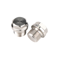 Bouchon à bride hexagonale en acier inoxydable 304 316 bouchon à vis de tuyau bouchon de vidange d'huile bouchon d'étanchéité hydraulique G1/8 M8 M10