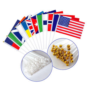 Миниатюрные национальные флаги, портативные пластиковые флагштоки, прочные экологически чистые яркие цвета, прямоугольные флаги с гладкой поверхностью - Product Image 1