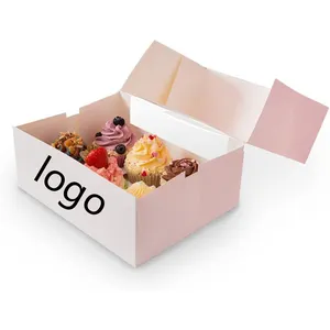 豪华环保定制批发标志印刷高品质食品甜点巧克力儿童派对蛋糕纸盒