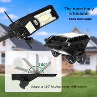 Nouvelle Lampe Solaire Pliable Brevetée avec Caméra de Sécurité HD, Panneau Solaire Mono, Lampe Solaire Extérieure IP65