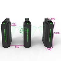 Portillon tournant automatique avec système de contrôle d'accès biométrique par reconnaissance faciale anti-collision