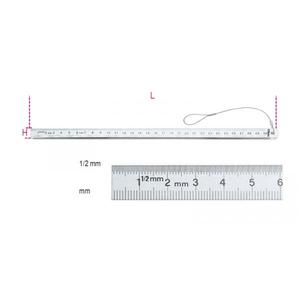 BETA - 016824030 Reglas graduadas flexibles hechas de acero inoxidable, 8014230860596-EAN HERRAMIENTAS ATADAS - Product Image 1