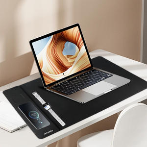 Bề Mặt Mịn Tùy Chỉnh Máy Tính Xách Tay Nhanh Chóng Sạc Không Dây Chuột Pad Da Không Dây Sạc Bàn Mat - Product Image 2