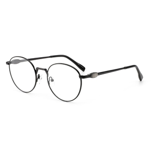 Monturas de gafas redondas con borde completo, color dorado, anti UV, para adultos, unisex, corrección de visión - Product Image 2