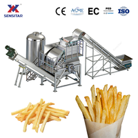 Industriële aardappelstoomschil- en snijmachine, automatische aardappelverwerkingsmachine voor fabrieken