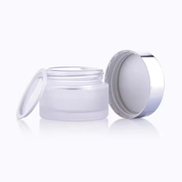 Pot en verre vide transparent givré pour crème cosmétique 5ml 15ml 30ml 50ml 100ml